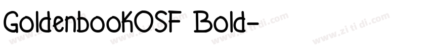 GoldenbookOSF Bold字体转换